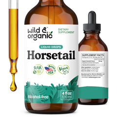 4oz bottle of Wild & Organic Horsetail Tincture