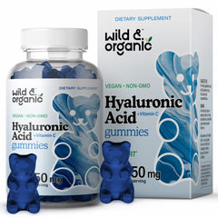 Bottle of Wild & Organic Hyaluronic Acid Gummies 250 mg