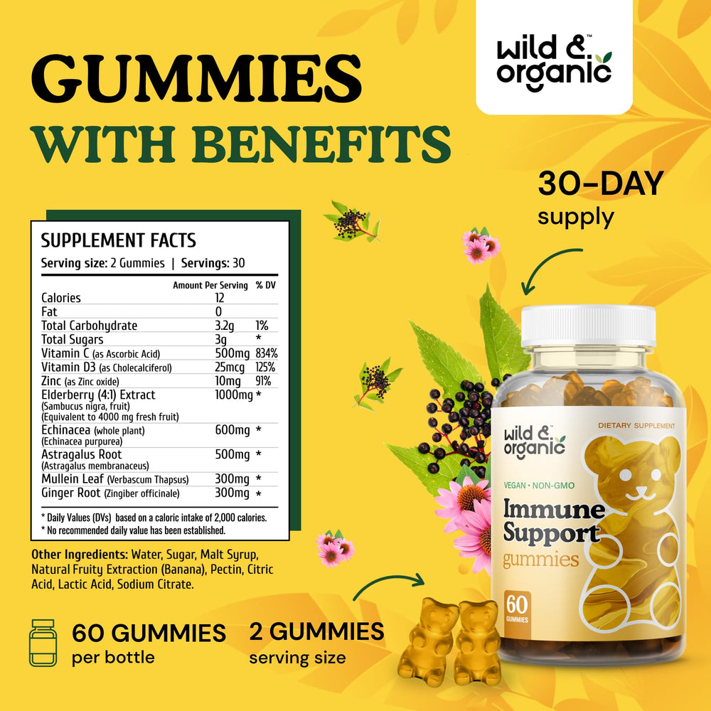 Gummy with vitamin C content highlighted