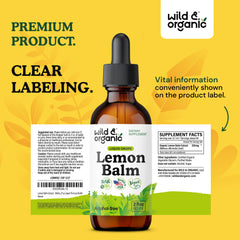 Natural lemon balm drops with no artificial additives