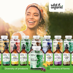 Nutrition facts label on Wild & Organic Liver Support Gummies