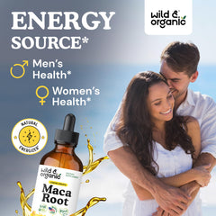 4 oz bottle of Wild & Organic Maca Root Liquid Drops