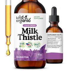 Wild & Organic Milk Thistle Drops bottle front