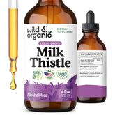 Front view of Wild & Organic Milk Thistle Drops bottle - 4 oz