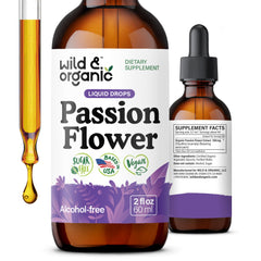 Wild & Organic passionflower tincture bottle 2 fl oz
