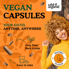 Packaging for Wild & Organic Pine Bark Extract 300 mg 2-month supply