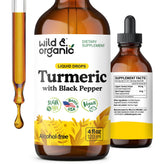 Wild & Organic Turmeric Tincture bottle label