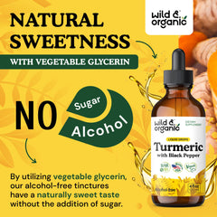 Turmeric tincture bottle on kitchen counter