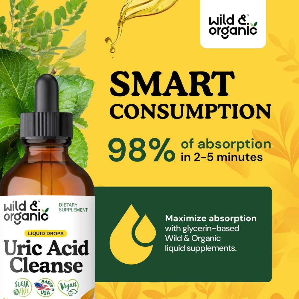 Glass bottle showing 4 fl oz size of Uric Acid Cleanse Drops