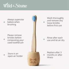 MOSO bamboo toothbrush with BPA-free vegan nylon bristles and small head