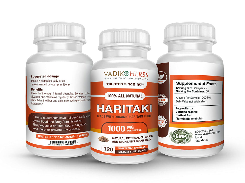 Wildcrafted Haritaki with safety testing and quality assurance