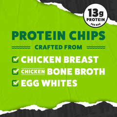 Ingredients photo: chicken breast, egg whites and bone broth used in WILDE chips