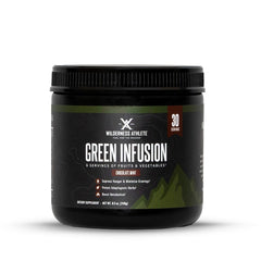 Front view of Wilderness Athlete Green Infusion Chocolate Mint tub