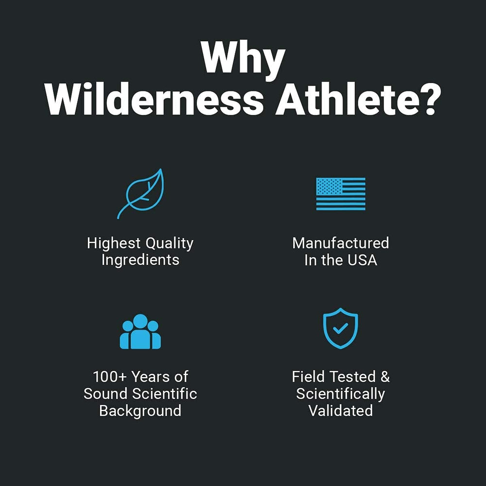 Wilderness Athlete orange energy drink powder ready to mix in a water bottle for quick energy