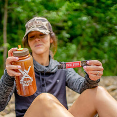 Wilderness Athlete zero-sugar powder bottle display emphasizes healthy energy without jitters