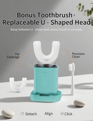 Detachable mouthpiece being rinsed for cleaning