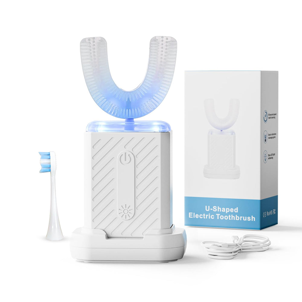 Front view of WILDWELLO GentleCare U-Shaped Electric Toothbrush