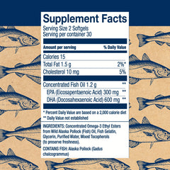 Close-up of the product label highlighting 900 mg omega-3 per serving