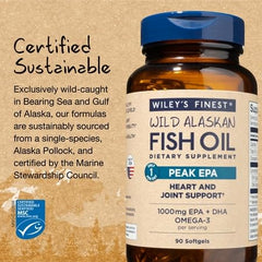 Triple strength Peak EPA & DHA omega-3 supplement packaging