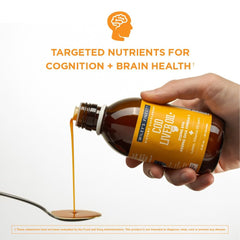 Graphic showing 765 mg omega-3s per serving and vitamins