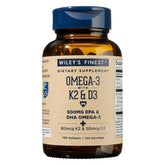Bottle of Wiley's Finest Wild Alaskan Fish Oil K2 & D3 Softgels