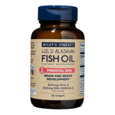 Bottle of Wiley's Finest Wild Alaskan Fish Oil Prenatal DHA 60 softgels