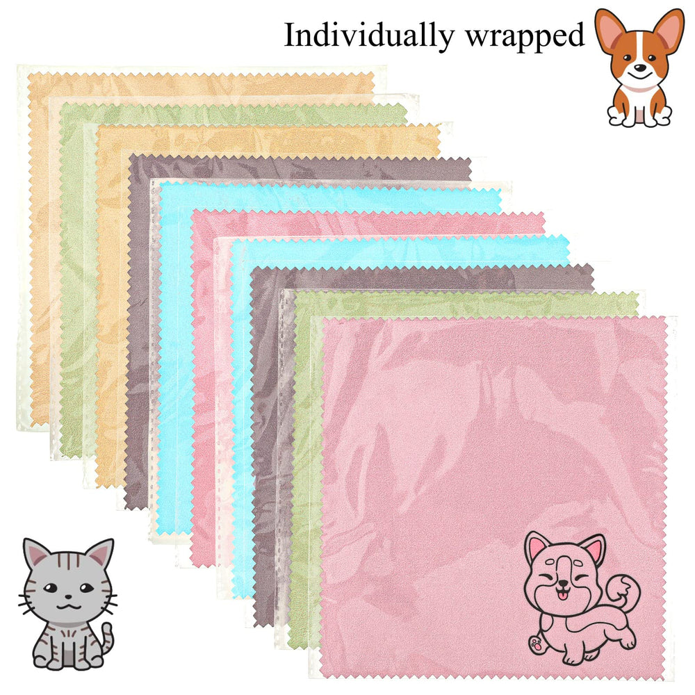 Brown dog pattern microfiber cleaning cloth for camera lenses