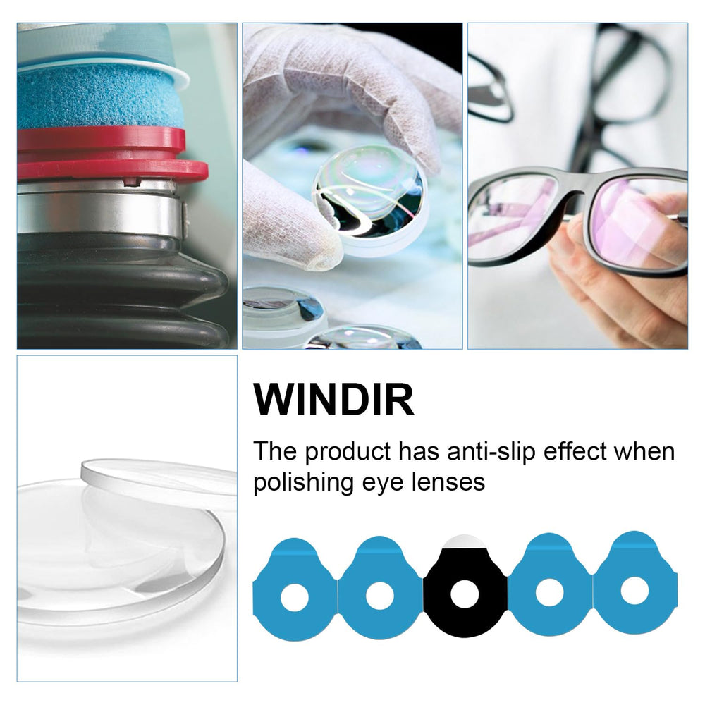 Blocking pads used with auto edger for eyeglasses