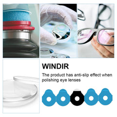 Blocking pads used with auto edger for eyeglasses
