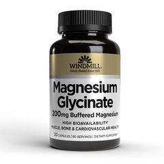 Windmill Magnesium Glycinate 200 mg bottle