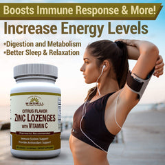 Zinc lozenges dissolving in mouth