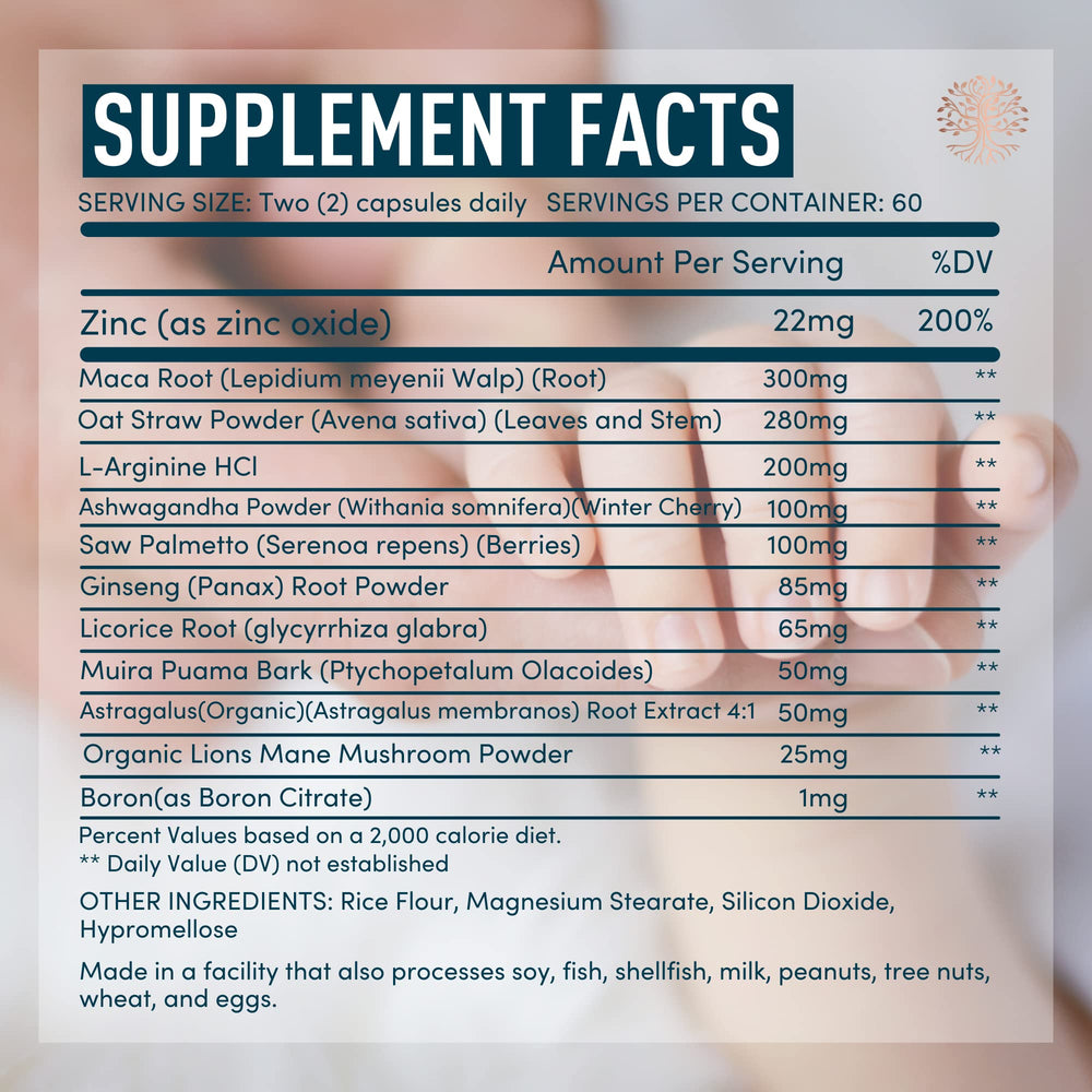 Product shot: Windsor Botanicals fertility supplements for men