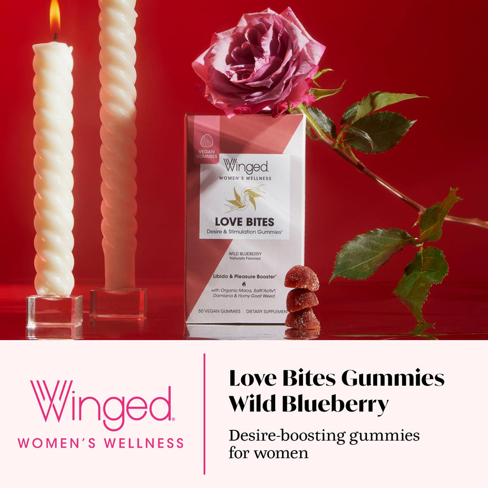 Love Bites packaging and bottle