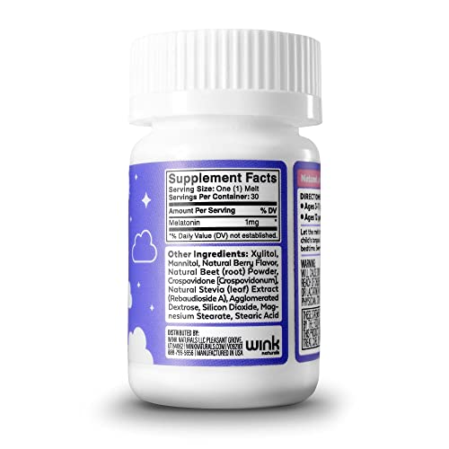 Close-up of berry flavored melatonin chewable