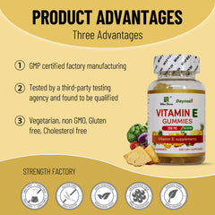 Wins Town Vitamin E Gummies chewy gummies on white background