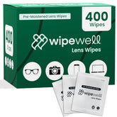 WipeWell 400-count box of pre-moistened lens wipes