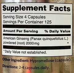 Wisconsin-grown American ginseng root powder