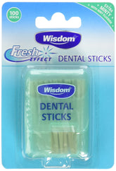 Wisdom Fresh Effects dental sticks pack of 4, 400-count on white background