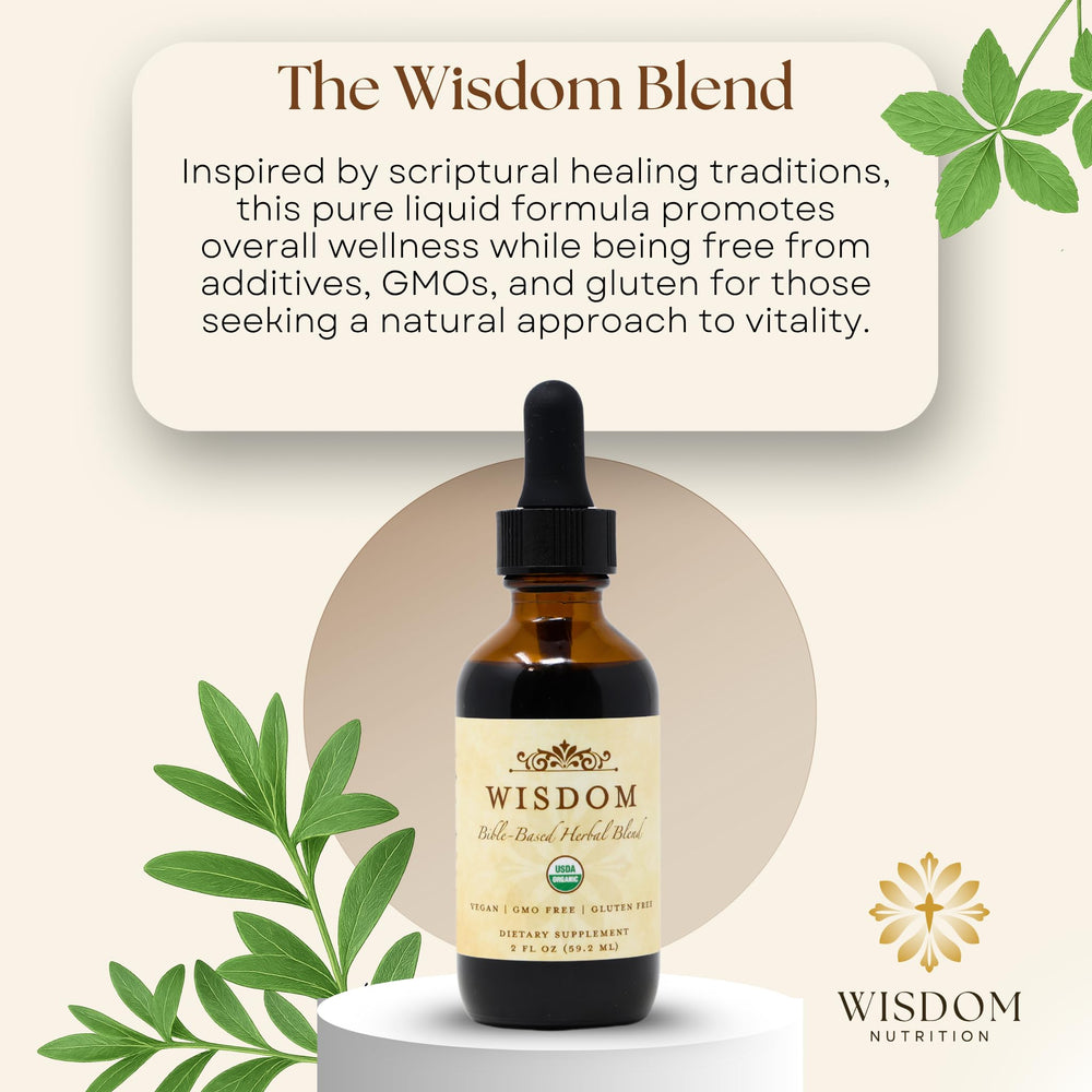Wisdom Nutrition cold-extraction-process packaging shows full-spectrum herb preservation for better absorption.