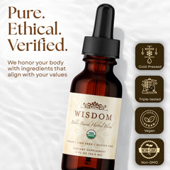 Wisdom Nutrition immunity-support drops suggest balance during stressful days.