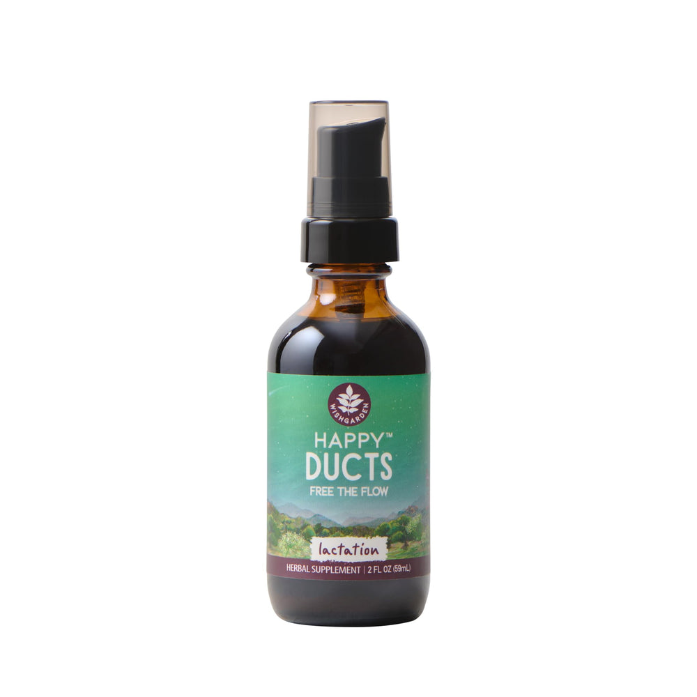 WishGarden Happy Ducts Lactation Support bottle with 2oz label