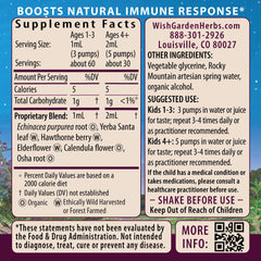 Kick-It Immune for Kids bottle label close-up