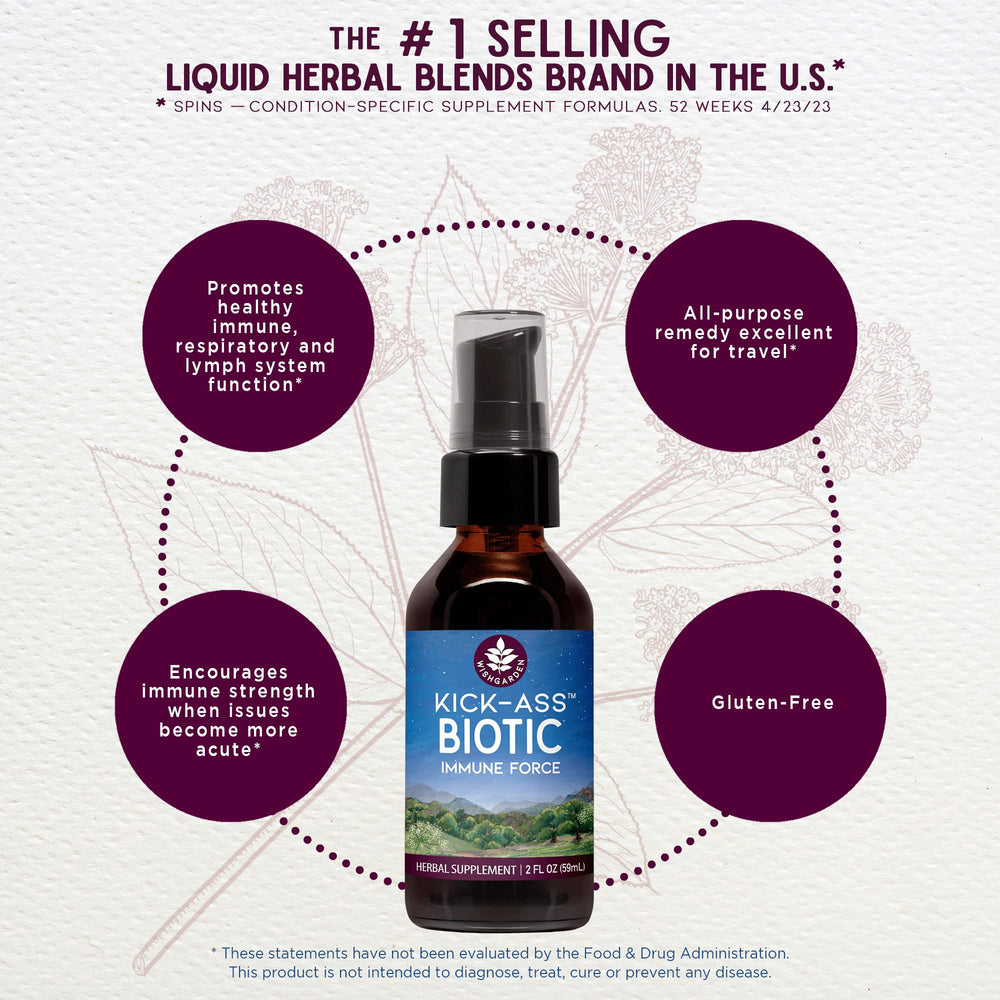 Organic and wild-harvested ingredients for Kick-Ass Biotic Immune Hero