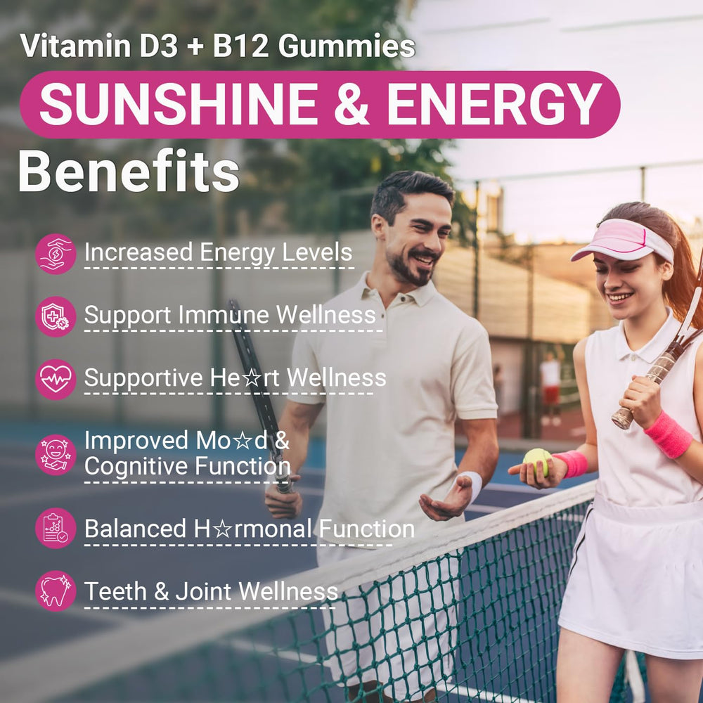 Front view of Wiszeen D3 B12 Gummies packaging