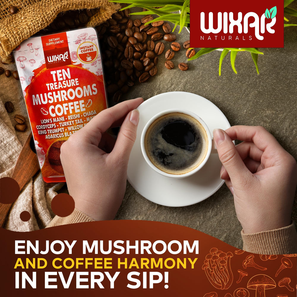 5oz packaging of Wixar Mushroom Coffee Blend