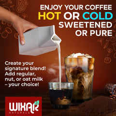 All-natural ingredients label for Wixar Mushroom Coffee Blend