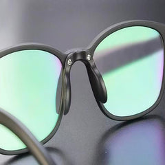 Anti-slip silicone nose pads on eyewear