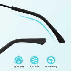 Silicone temple sleeves for glasses legs with anti-slip performance
