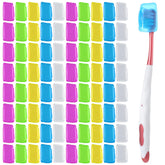 WLLHYF 150-pack travel toothbrush head covers set, transparent and colored