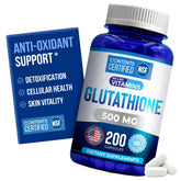 We Like Vitamins Glutathione 500mg bottle with 200 capsules
